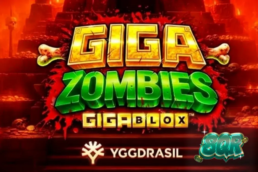 Tampilan visual slot Giga Zombies dengan latar belakang kuil kuno dan karakter koboi.